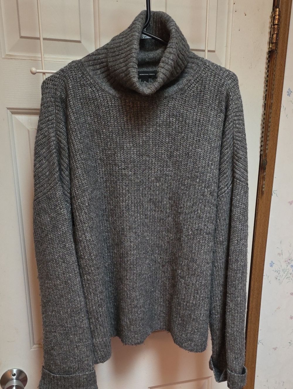 INC International Concepts Gray Turtleneck Sweater